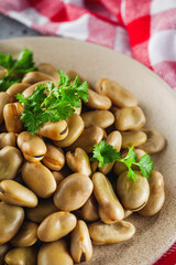 delicious Turkish snack boiled broad beans fava