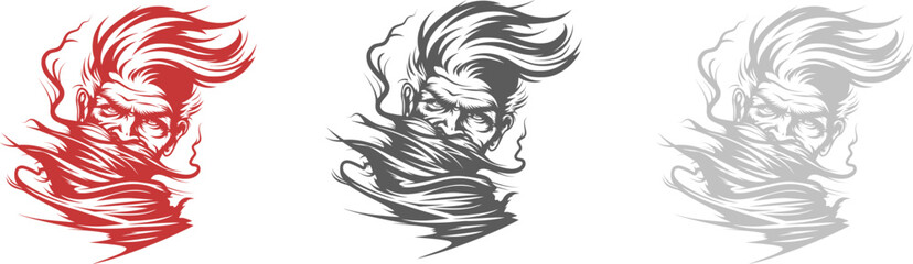 Abstract twister silhouette. Vector template eps10 design.