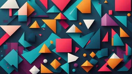 Modern Overlapping Geometric Shapes Vector Illustration for Abstract Background.
