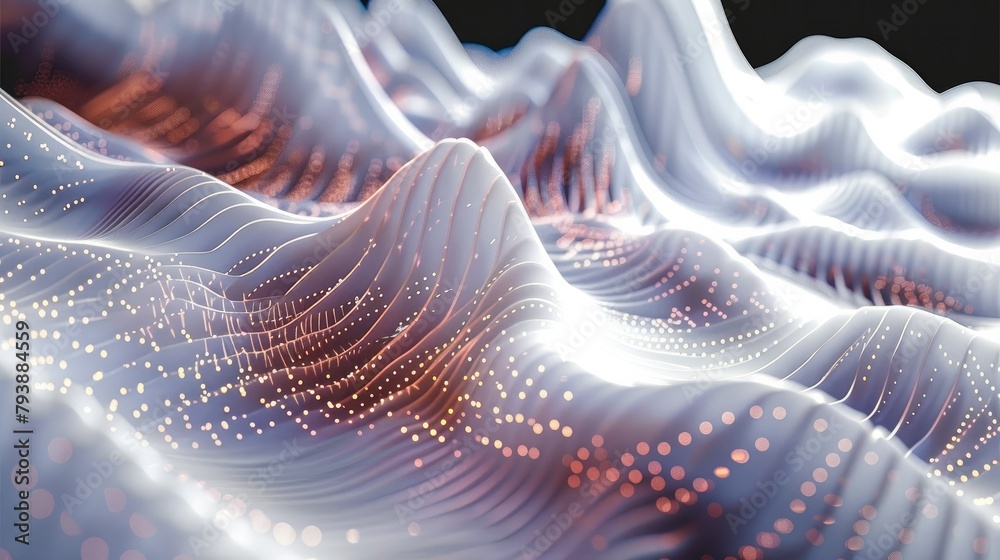 Aufkleber stretchy audio waveform. generative ai.