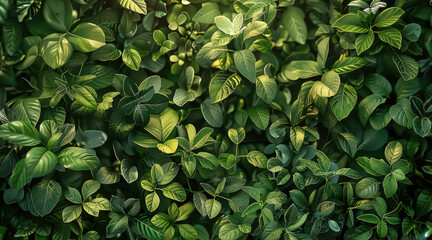 Green wall foliage. Generative AI.