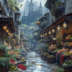 Ein intergalaktischer Marktplatz, auf dem HÃ¤ndler aus verschiedenen Welten exotische Waren anbieten. --stylize 750 Job ID: 4041c835-abf9-4233-a3d1-d1d933ae7d6d