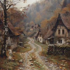 Ein verborgenes Dorf, das in den Baumkronen eines uralten Dschungels versteckt ist. --stylize 750 Job ID: 252fd34c-eb06-411f-a6f9-c6f6e96b4f71