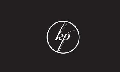 KP, PK , K ,P , Abstract Letters Logo Monogram	 - obrazy, fototapety, plakaty