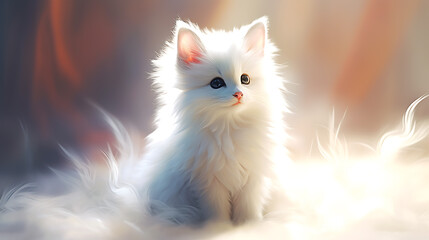 Fototapeta premium white persian cat
