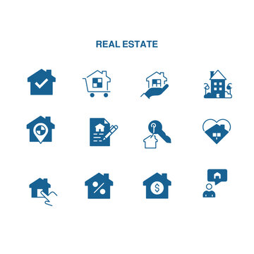 set of real estate vector icons