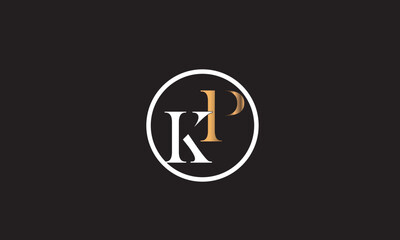 KP, PK , K ,P , Abstract Letters Logo Monogram	