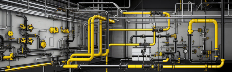 Within the confines of a modern facility, industrial pipes form a labyrinthine network, the lifeblood of industrial operations.