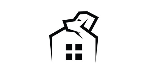 creative logo design for home dog, pet, shop, logo design template, symbol, icon, vector, creative idea.