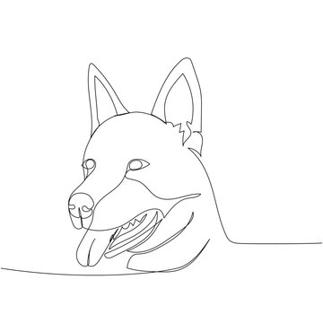 recommend clip art: Australian Cattle Dog, dog breed, shepherd dog, companion dog one line art. Continuous line drawing of friend, dog, doggy, friendship, care, pet, animal, family, canine.