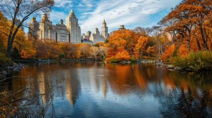 Autumn in Central Park in New York City