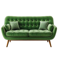 Modern sofa on isolated transparent background. Furniture for the modern interior