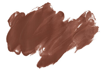 Shiny brown brush watercolor painting isolated on transparent background. watercolor png