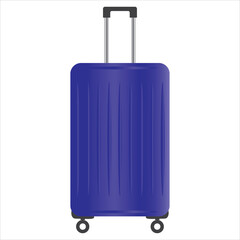 blue suitcase icon vector illustration symbol