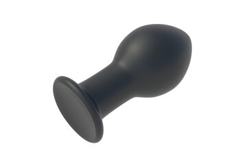 Butt plug isolated on white background. Adult sex toy. 3d render