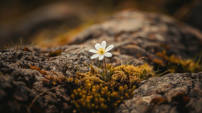 Graceful Presence of Small White Flower in Nature
