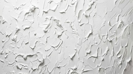 Textured White Oil Paint Abstract on Canvas