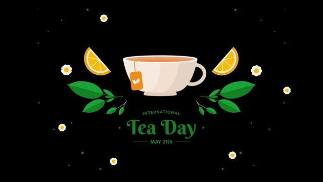 Happy Tea Day Animation, Animated Greetings for a Cozy Tea Day