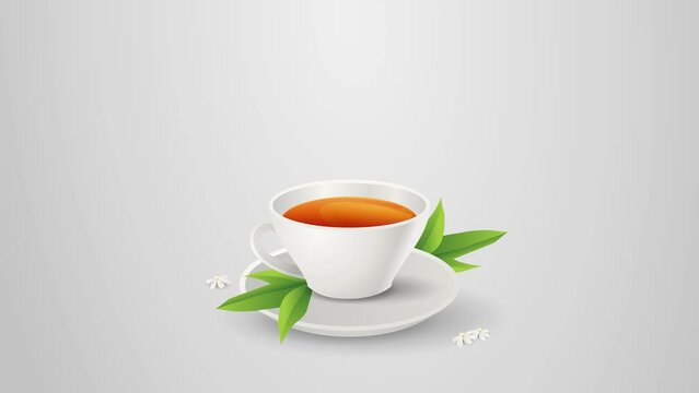 Wishing You a Happy Tea Day, Tea day animation, 3d animation post.