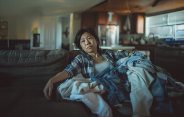 Exhausted at Home on the couch