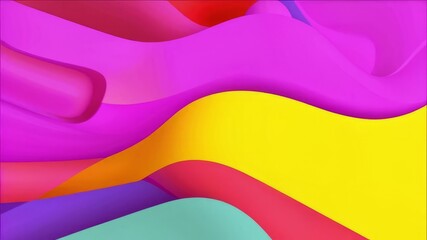 Fototapeta premium Abstract background with waves of different bright colors.