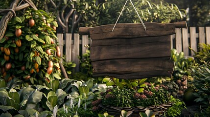 Wooden Crate Overflowing with Fresh Apples in Verdant Orchard