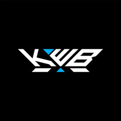 KWB letter logo vector design, KWB simple and modern logo. KWB luxurious alphabet design