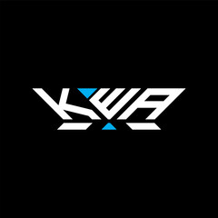 KWA letter logo vector design, KWA simple and modern logo. KWA luxurious alphabet design