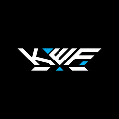 KWF letter logo vector design, KWF simple and modern logo. KWF luxurious alphabet design