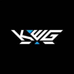 KWG letter logo vector design, KWG simple and modern logo. KWG luxurious alphabet design