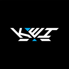 KWI letter logo vector design, KWI simple and modern logo. KWI luxurious alphabet design