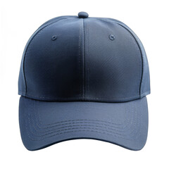 Baseball cap with straight brim isolated on transparent background