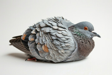 A pigeon rests, cooing softly