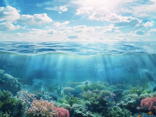 Concept of World Ocean Day. Save the planet and earth day