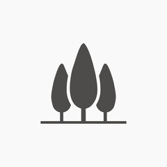 Tree icon vector. Branch forest symbol