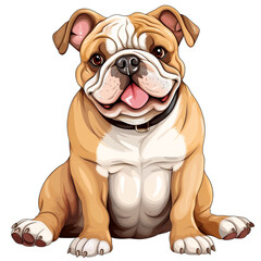 Obraz premium clipart bulldog sitting сreated with Generative Ai