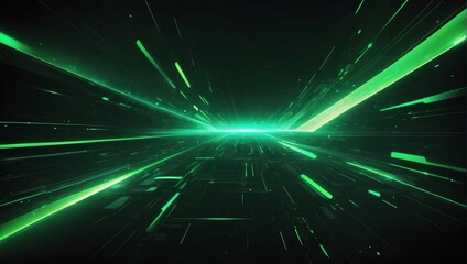 Radiant Green Glow Technology Background