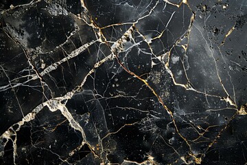 A close up of a black marble surface