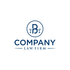  letter B logo design vector law firm