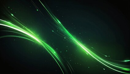 Radiant Green Glow Technology Background