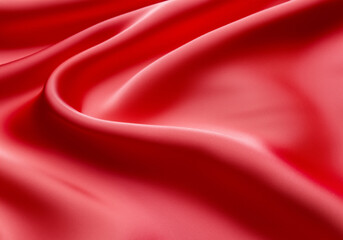 Obraz premium Red Satin Textile Texture