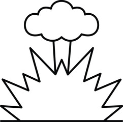 Explosion Vector Icon which can easily modify or edit