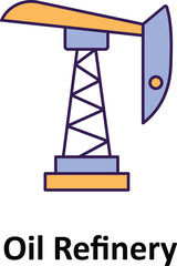 Oil refinery Vector Icon which can easily modify or edit
