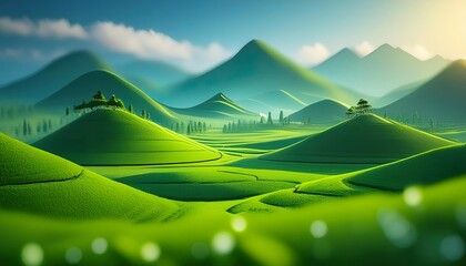 Obraz premium Green landscape