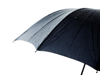 black umbrella  isolated on a transparent background. PNG

