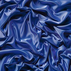 Obraz premium Luxurious Blue Fabric Folds Depth Fashion Wallpaper