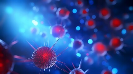 cancer cell or tumor illustration in high detail as a medical science background