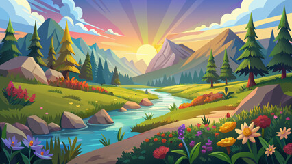 Obraz na płótnie Canvas natural Background-styled-by-Mandy-lee vector illustration 