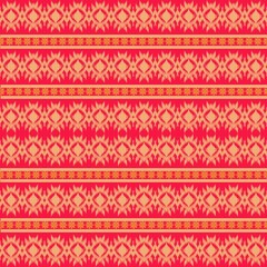 red pattern cloth design seamless or seamless Outstanding beauty Designed for fabric or carpet. - obrazy, fototapety, plakaty
