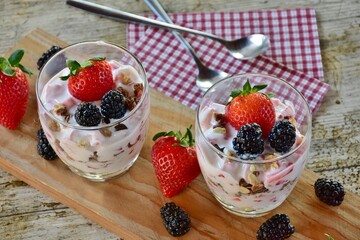 Yogurt is a creamy dairy product, often cultured with beneficial bacteria, offering a tangy and...